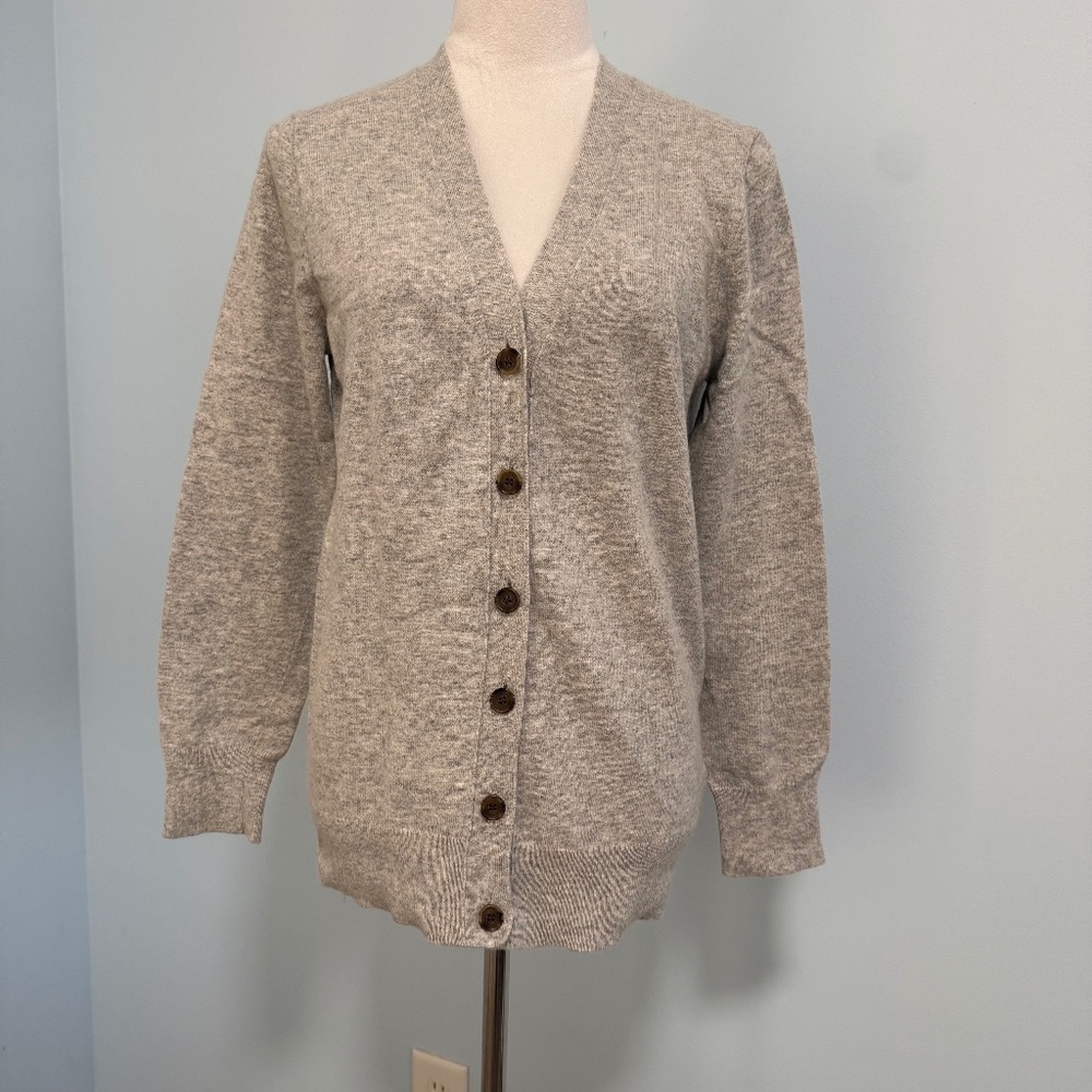 J Crew Mercantile Women’s Grey Wool/ Cotton Cardigan Sweater Size‎ M